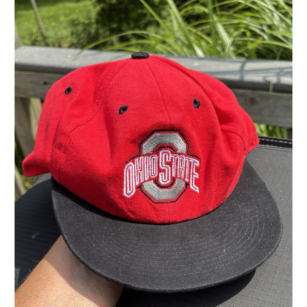 OSU Ohio State Reversible C-Sport Red Black Gray BallCap Hat Adjustable Buckeyes